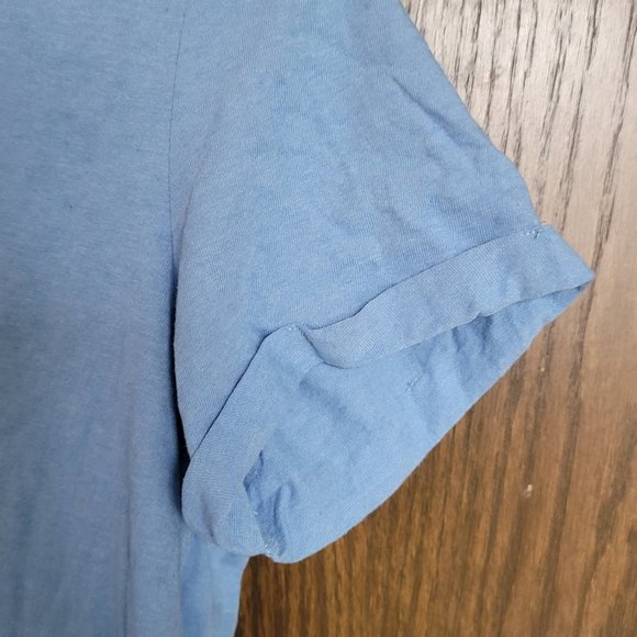 Blue Skip a Straw, Save a Turtle  Graphic Tee by Join the Revolution Size Medium - Picture 5 of 12